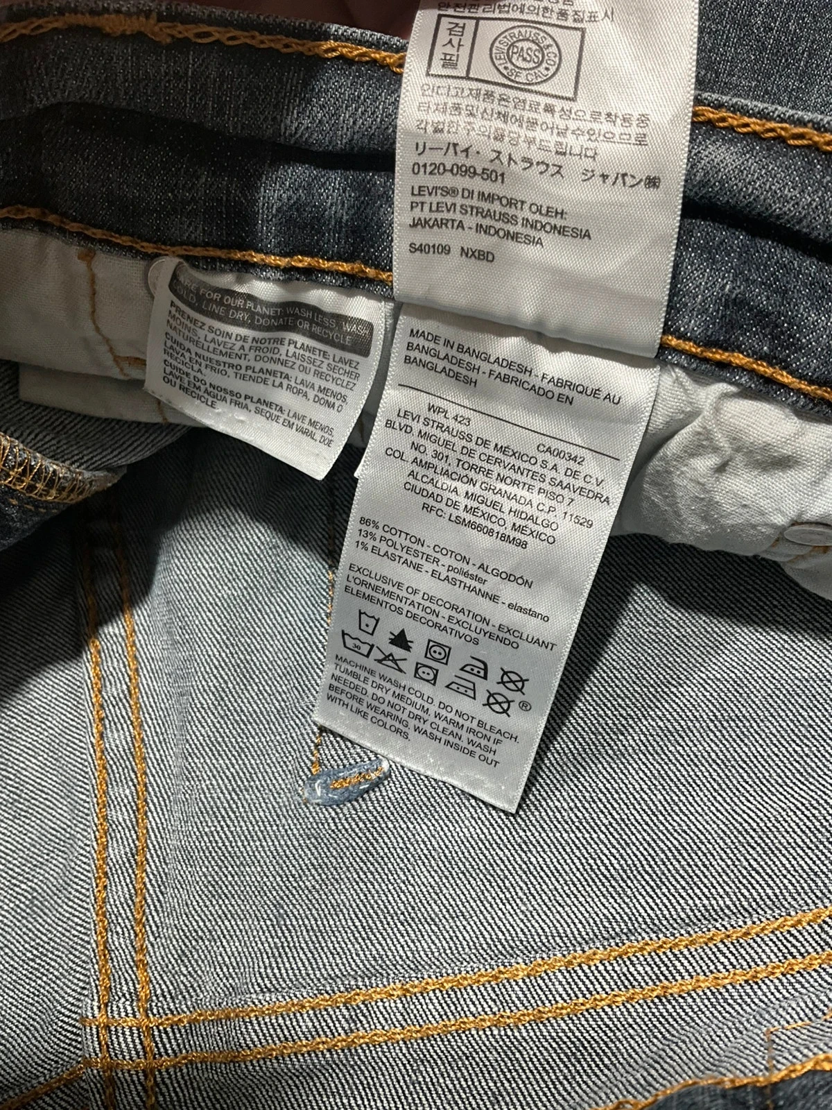 Jean Levi’s Homme 513 Slim Straight W34 L30 Vintage Noir Lvh 219 – photo 11